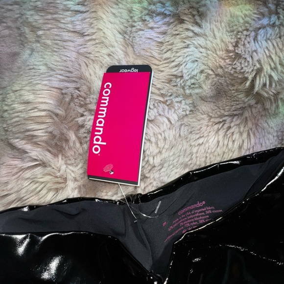 NWT COMMANDO PATENT FAUX LEATHER PERFECT CONTROL LEGGINGS, BLACK Medium - Picture 8 of 11